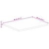 vidaXL Piano Tavolo 80x60x2,5 cm Rettangolare in Massello di Recupero