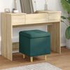 vidaXL Pouf contenitore Verde Scuro 40 x 40 x 45 cm Tessuto