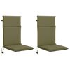 vidaXL Cuscino per sedia a schienale alto GEMERT 2 pz 100% Poliestere