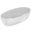 vidaXL Tavolino da Salotto 100x50x28cm Argento in Alluminio Martellato