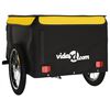 vidaXL Rimorchio da Bici Nero e Giallo 45 kg in Ferro