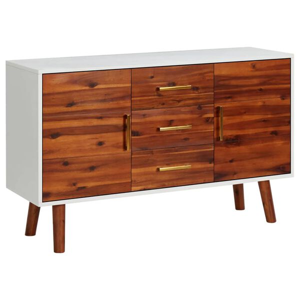vidaXL Credenza 110x35x70 cm in Legno Massello di Acacia e MDF