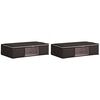 vidaXL Scatola di stoccaggio con finestra laterale trasparente 2 pcs