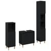 vidaXL Set di mobili per il bagno 3 pz Rovere Nero 30 x 30 x 180 cm
