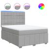 vidaXL Giroletto a Molle con Materasso Grigio Chiaro 160x200cm Tessuto