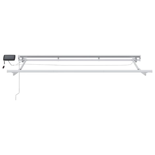 vidaXL Cornice per Tenda Manuale con LED Bianco 3,5 x 2 m Alluminio