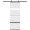 vidaXL Porta Scorrevole con Ferramenta Nera 76x205 cm in Vetro ESG