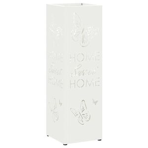 vidaXL Stand per Ombrelli da Pioggia Bianco 15,5 x 15,5 x 49 cm