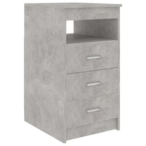 vidaXL Cassettiera Grigio Cemento 40x50x76 cm in Legno Multistrato