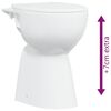 vidaXL WC Senza Brida 7 cm Altezza Extra Chiusura Rallentata Ceramica Bianca