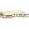 vidaXL Set di divani da esterno 6 pz Bianco e Crema