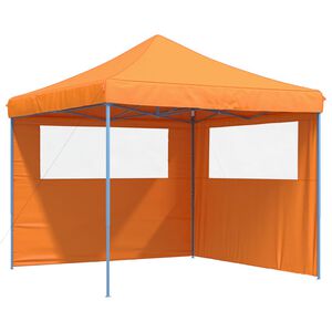 vidaXL Tendone per Feste Pieghevole Pop-Up con 2 Pareti Arancione