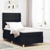 vidaXL Letto a molle con materasso Nero 90 x 200 cm Tessuto