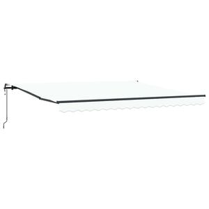 vidaXL Tenda retrattile Bianco 400 &times; 350 cm Tessuto e Alluminio