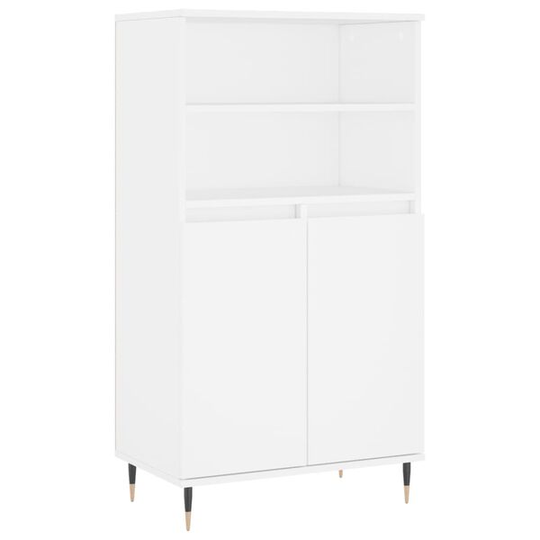 vidaXl Credenza Alta Bianca 60x36x110 cm in Legno Multistrato
