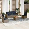 vidaXL Set Divani da Giardino 6 pz con Cuscini Grigio in Polyrattan