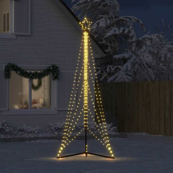 vidaXL Albero di Natale a LED 525 LED Bianco Caldo 302 cm