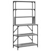 vidaXL Scaffale Cucina 6 Ripiani Grigio Sonoma 90x40x180cm Multistrato