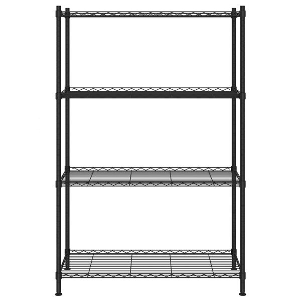 vidaXL Scaffale a 4 Livelli 90x35x137 cm Nero 200 kg