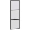 vidaXL Porta Scorrevole Set Ferramenta Nera 76x205 cm Vetro Temperato