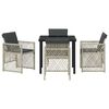 vidaXL Set da Pranzo per Giardino 5 pcs Grigio chiaro polyrattan
