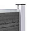 vidaXL Set Pannelli di Recinzione in WPC 353x105 cm Nero