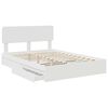 vidaXL Letto con Contenitore Bianco 150 x 200 cm Legno multistrato