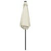 vidaXL Ombrellone con Luci a LED e Palo Alluminio 270 cm Bianco Sabbia