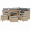 vidaXL Set Divano da Giardino 9 pz Beige polyrattan