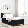 vidaXL Letto a molle con materasso Nero 90 x 190 cm Tessuto