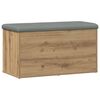 vidaXL Panca contenitore artigianale in rovere 82x42x45 cm in legno ingegnerizzato