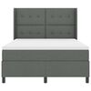 vidaXL Letto a molle con materasso Grigio scuro 140 x 190 cm Tessuto