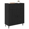 vidaXL Credenza Rovere Nero 69,5 x 34 x 90 cm Legno multistrato