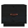 vidaXL Comodini 2 pz Neri 40x34x35 cm in Legno Massello di Pino