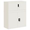 vidaXL Armadio Classificatore Bianco 90x40x110 cm in Acciaio