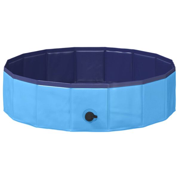 vidaXL Piscina Pieghevole per Cani Blu 80 x 80 x 20 cm PVC