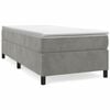 vidaXL Struttura Letto a Rete a Molle Grigio Chiaro 100x200 cm Velluto