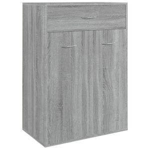 vidaXL Scarpiera Grigio Sonoma 60x35x84 cm in Legno Multistrato