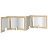 vidaXL Cancello per cani pieghevole con supporti 4 pz Rovere Sonoma