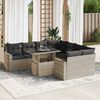 vidaXL Set Divano da Giardino 9pz con Cuscini Grigio Chiaro Polyrattan