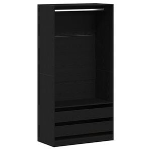 vidaXL Guardaroba Rovere Nero 100 x 50 x 200 cm Legno ingegnerizzato