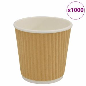 vidaXL Bicchieri da Caff&egrave; in Carta 1000 pz 4oz 100ml Marrone