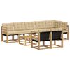 vidaXL Set di divani da esterno 9 pz Bianco e Beige