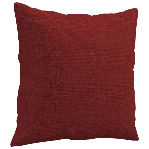 vidaXL Cuscini Decorativi 2 pz Rosso Vino 40x40 cm in Tessuto