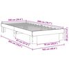 vidaXL Struttura Letto Senza Materasso 100x200 cm in Legno di Rovere