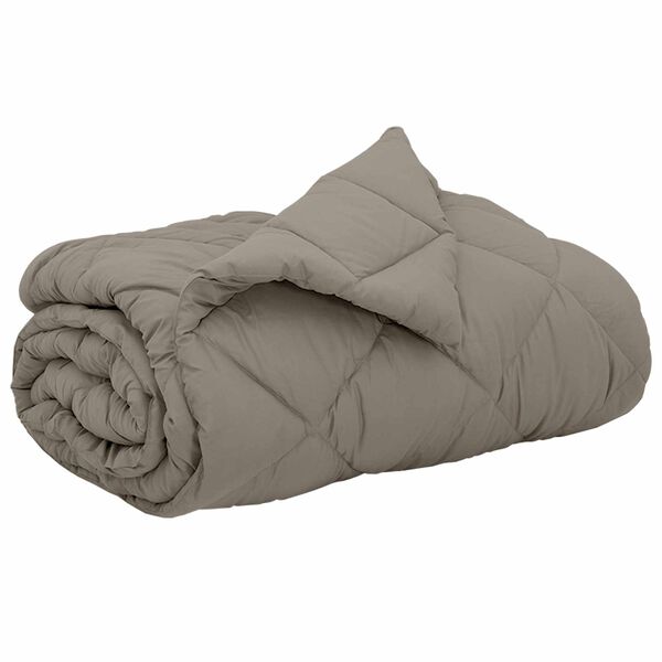 vidaXL Piumone Completo Annuale Grigio chiaro 200 x 220 cm Microfibra