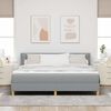 vidaXL Letto a molle con materasso Grigio chiaro 200 x 180 cm Tessuto
