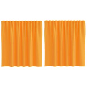 vidaXL Tende in Voile con Passanti 2 pz Arancio 140x140 cm