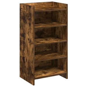 vidaXL Mobile per scarpe con archiviazione Rovere Fumo 48 x 36 x 92 cm