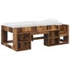 vidaXL Telaio del letto con storage Legno antico 75 x 190 cm